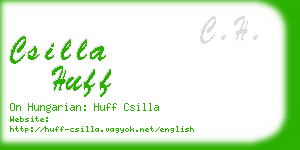 csilla huff business card